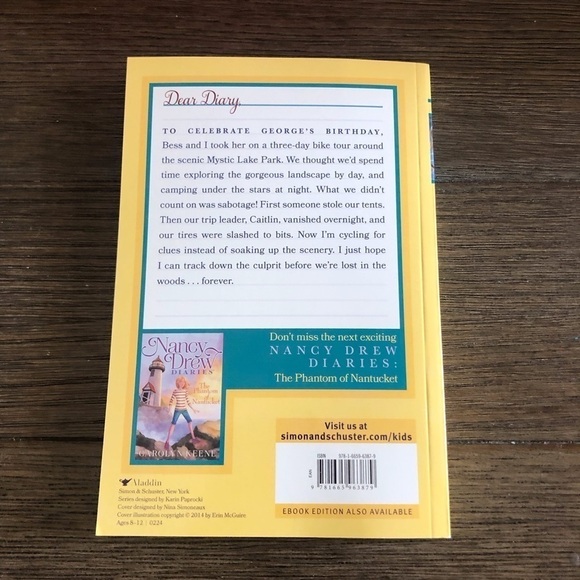 Nancy Drew Diaries: Secret at Mystic Lake By: Carolyn Keene paperback book - Picture 2 of 3